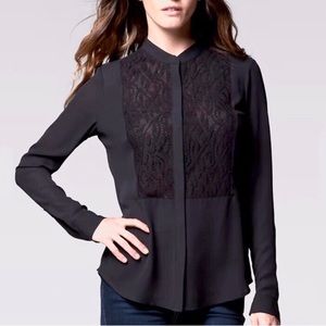 SIMPLY VERA Vera Wang Top Size M Cut Out Lace Goth
